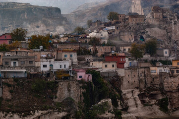 The cliff side town of Hasankeyf on the banks of the river Tigris, South East Turkey.