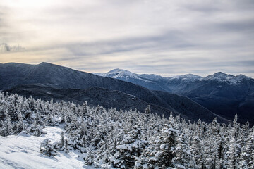 snow covered mountains - White Mountains - New Hampshire