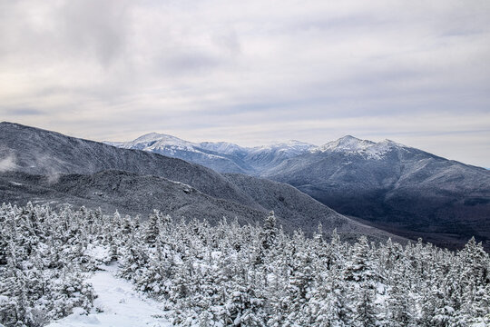 snow covered mountains - White Mountains - New Hampshire