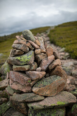 Cairn on Trail - White Mountains - New Hampshire