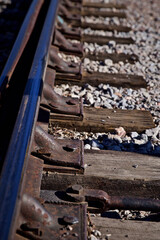 railroad tracks and ties