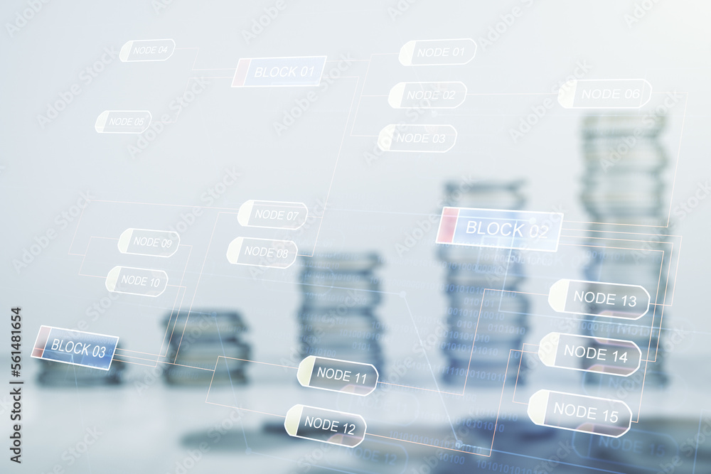 Aufkleber abstract virtual coding illustration on coins background, software development concept. multiexposur