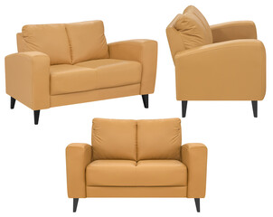 Sofa for office or home. Isolated from the background. In different angles. Interior element