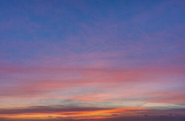 Sunset sky background overlay. Ideal for sky replacement.
