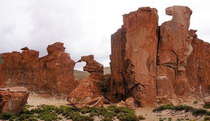 Rock formations, Siloli Desert, Bolivian altiplano