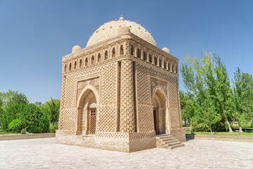 Awesome view of the Samanid Mausoleum in Bukhara, Uzbekistan