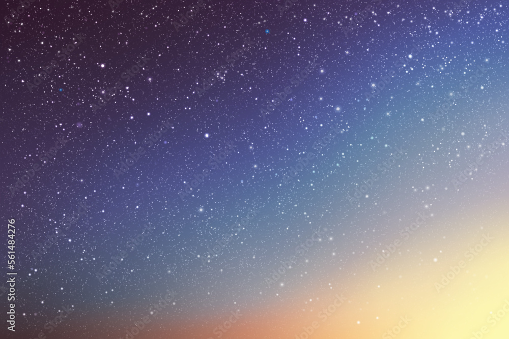 Poster night starry sky. clouds and stars in space. blue twilight background