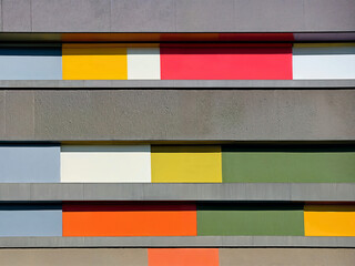 Colorful building facade. Generative AI