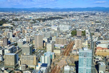 浜松市　アクトタワーから眺める浜松市街（三方ヶ原方面）