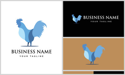 Fototapeta na wymiar polygonal color Rooster logo design