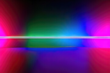 Science Fiction Room with Neon Laser Glow.