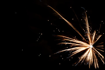 fireworks in the night sky