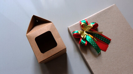Home,  Gift box on white background..
