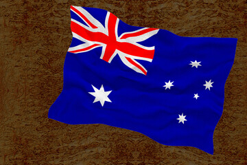 National flag of Australia. Background  with flag of Australia.