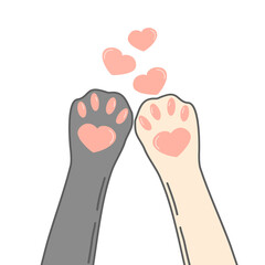 Beautiful cartoon poster. Beautiful cartoon card with red love tenderness.