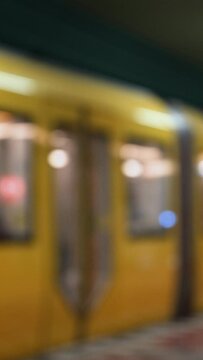 train arrives at trainstation