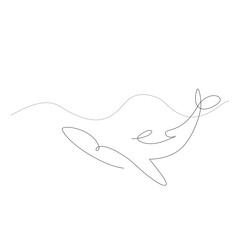 Fototapeta na wymiar Tattoo illustration of an orca (also known as a killer whale), whale