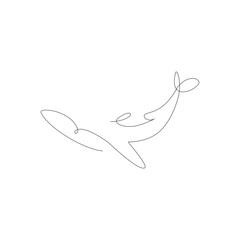 Naklejka na ściany i meble Tattoo illustration of an orca (also known as a killer whale), whale