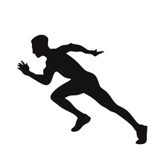 Fototapeta na wymiar silhouette of a man running.icon of a runner.sport icon