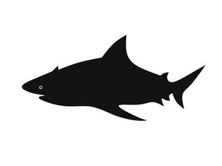 shark icon with simple design.shark silhouette