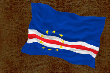 National flag of Cape Verde. Background  with flag  of Cape Verde.