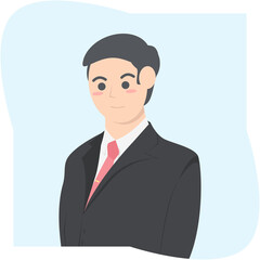 Professional Business Man Employment Avatar Character
