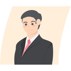 Professional Business Man Employment Avatar Character
