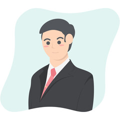 Professional Business Man Employment Avatar Character
