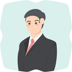 Professional Business Man Employment Avatar Character
