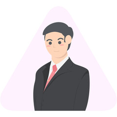 Professional Business Man Employment Avatar Character
