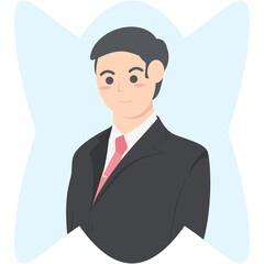 Professional Business Man Employment Avatar Character

