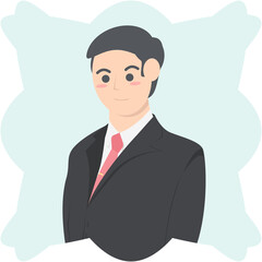 Professional Business Man Employment Avatar Character
