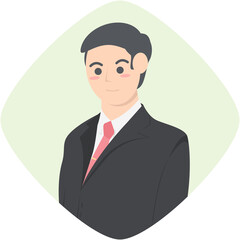 Professional Business Man Employment Avatar Character
