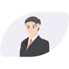 Professional Business Man Employment Avatar Character
