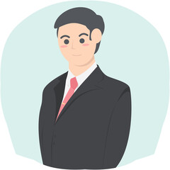 Professional Business Man Employment Avatar Character

