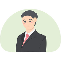 Professional Business Man Employment Avatar Character
