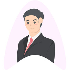 Professional Business Man Employment Avatar Character
