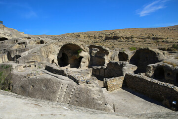 Cave in the cave city of Uplistsikhe an ancient rock city in eastern Georgia