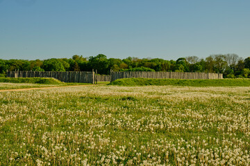Sonnenobservatorium bei Goseck, zwischen Naumburg und Weißenfels gelegen, Naturpark Saale-Unstrut-Triasland, Burgenlandkreis, Sachsen-Anhalt, Deutschland