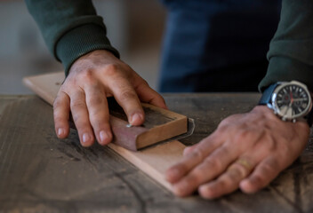 hands of a carpenter