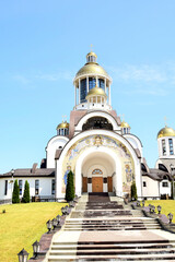 Fototapeta na wymiar Orthodox complex of the Nativity Cathedral in Soligorsk. Byelorussia