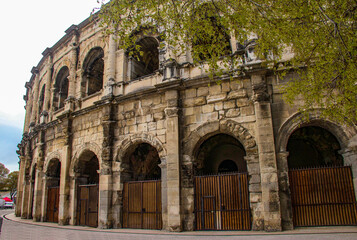 Naklejka premium Exterior of Amphitheatre of Nîmes