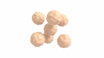 Abstract fat balls rotate around the common center of the intro 3d render - 561494425