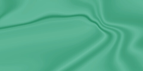Green silk background . Green fabric and satin silk background texture . abstract background luxury cloth or liquid wave or wavy folds of grunge silk texture material or smooth luxurious .