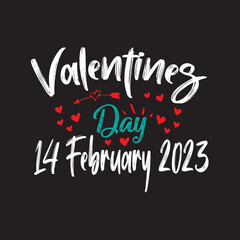 valentine day 14 february 2023  trendy t shirt design