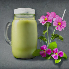 Dekorative, gesund Smoothies
