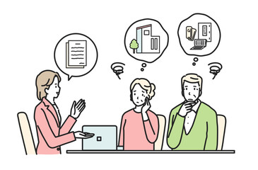 相続の相談をする不安なシニア夫婦