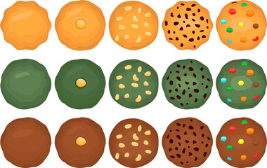 Fototapeta premium Big set homemade cookie different taste in pastry biscuit