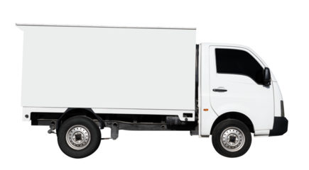 Mock up white truck