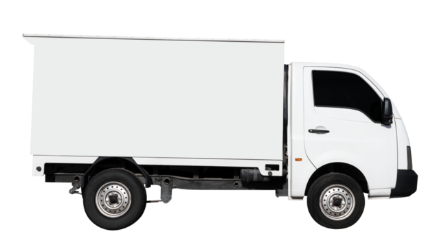 Mock up white truck